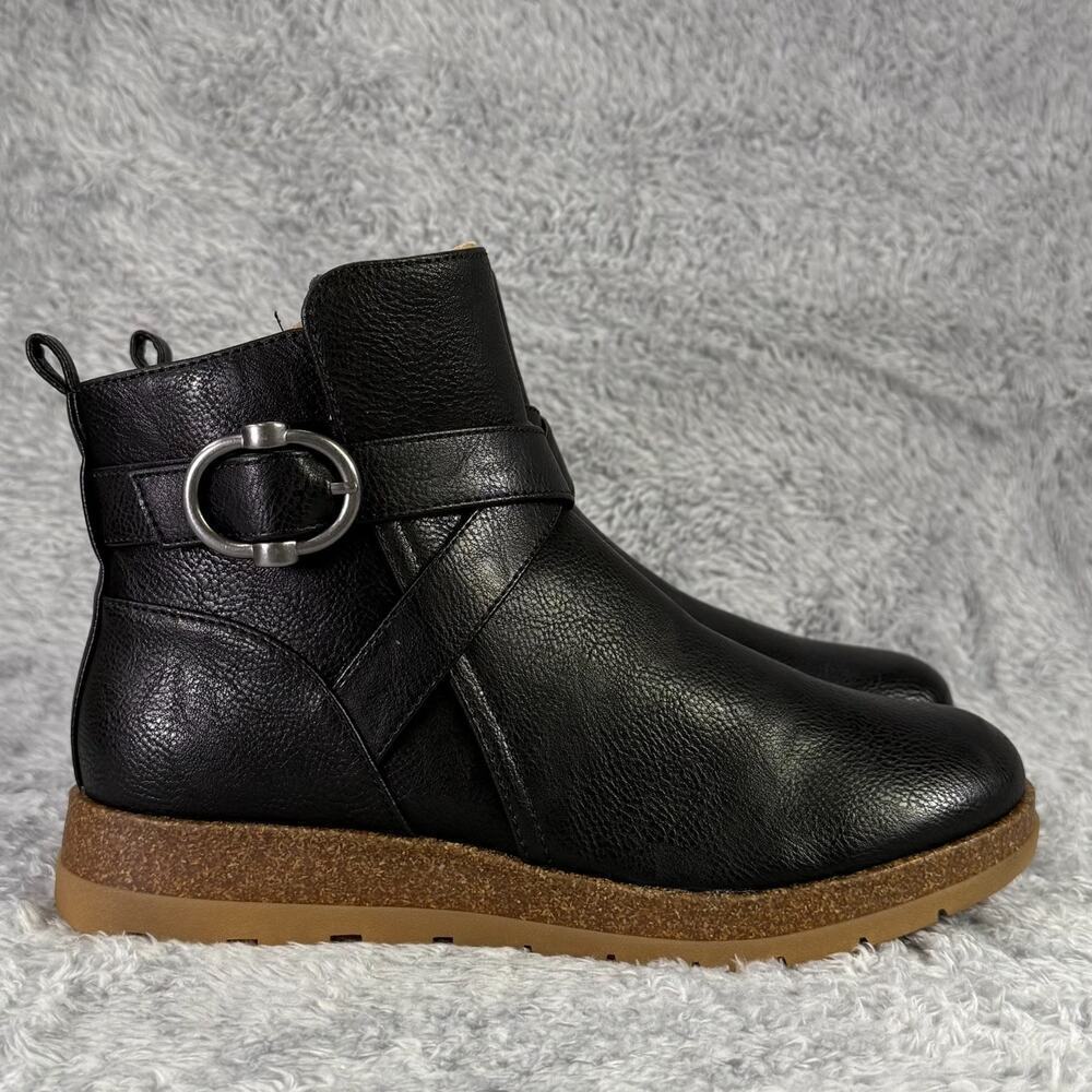 EuroSoft by Sofft Laelia Ankle Boot Women's 8 Black Vegan Leather Strappy Bootie - Picture 9 of 9
